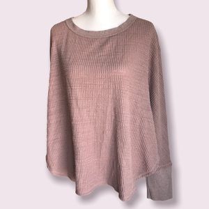 Anthropologie Postmark long-sleeve waffle knit top